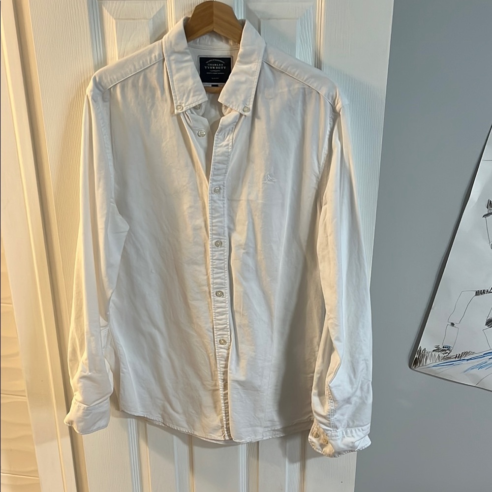 Men's White Button-Up Shirt
